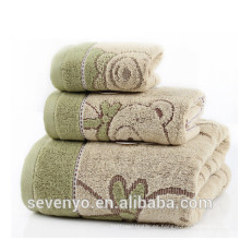 especial color marrón claro patrón de oso lindo Juegos de toallas TS-014